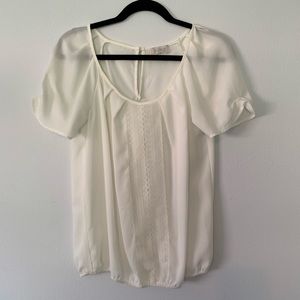Cream and lace top Size S